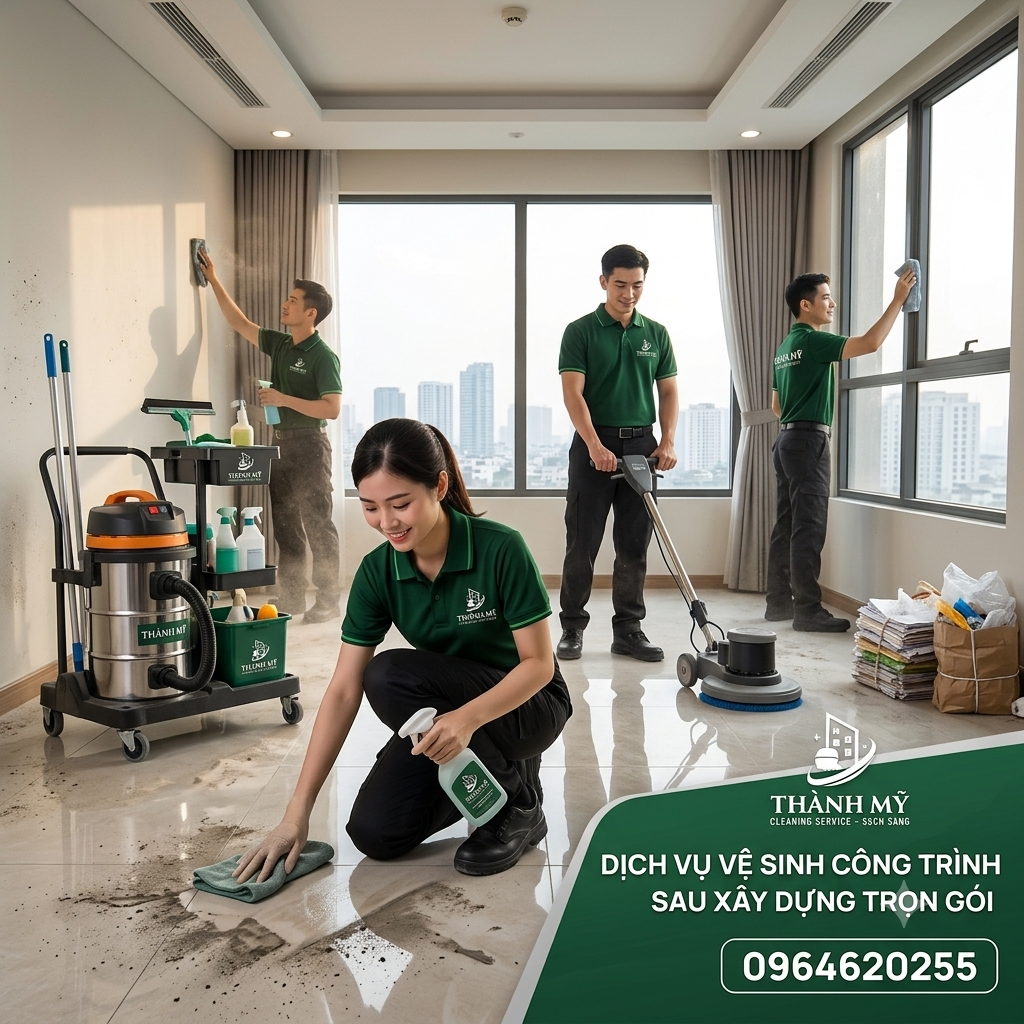 Dịch Vụ Vệ Sinh Công Trình Sau Xây Dựng Trọn Gói